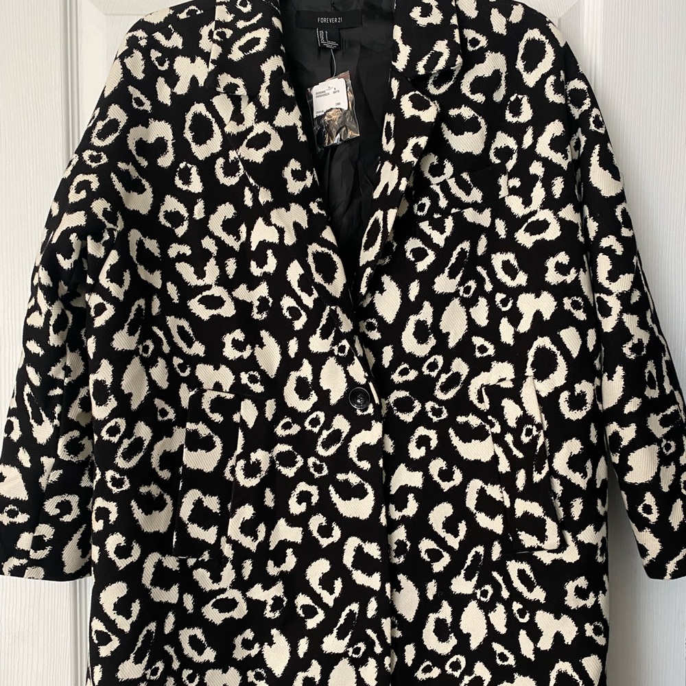 Forever 21 fun print coat/jacket. Size Large
